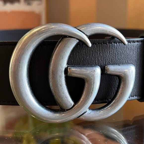 GUCCI GG Brown Marmont Leather Belt SZ 85/34 main image 4